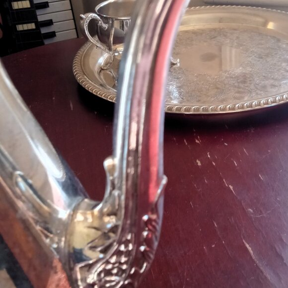 Vintage Kent Silversmiths Silverplate Coffee / Tea Set W/ Tray - Baroque - Picture 9 of 16